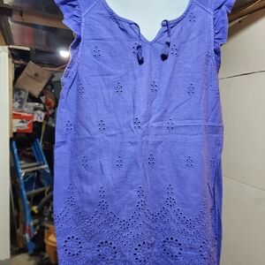 Cat & Jack Purple Eyelet Sleeveless Tank Top